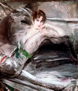 Woman Sat on Chair by Giovanni Boldini
