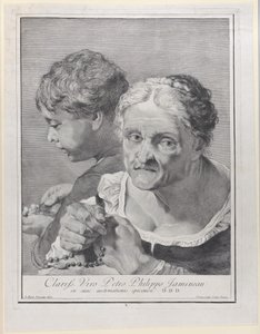 Old Woman with a Rosary and a Boy Counting Coins by Giovanni Cattini