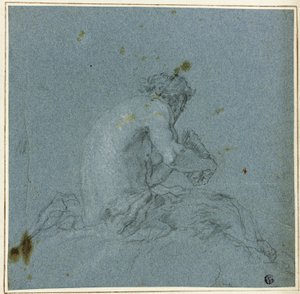 A Satyr Playing His Pipes by Giovanni Domenico Tiepolo
