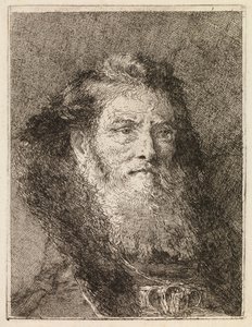 Bare-headed Man Turned to the Right by Giovanni Domenico Tiepolo