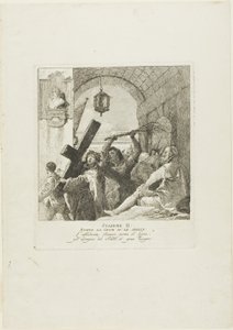 Christ Receives the Cross, Plate Two from Stations of the Cross by Giovanni Domenico Tiepolo