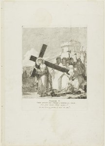 Christ is Helped by Simon of Cyrene, plate five from Stations of the Cross by Giovanni Domenico Tiepolo