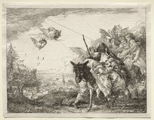 Flight into Egypt: Joseph Pausing to Gaze at the Infant Christ by Giovanni Domenico Tiepolo