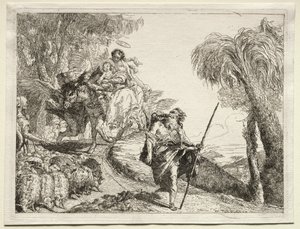Flight into Egypt: The Holy Family and the Flock of Sheep by Giovanni Domenico Tiepolo