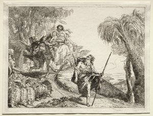 Flight into Egypt: The Holy Family and the Flock of Sheep by Giovanni Domenico Tiepolo