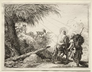 Flight into Egypt: The Holy Family and the Palm Tree by Giovanni Domenico Tiepolo
