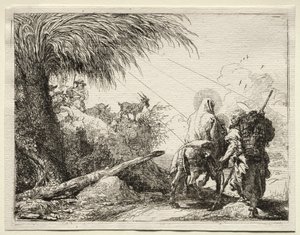 Flight into Egypt: The Holy Family and the Palm Tree by Giovanni Domenico Tiepolo