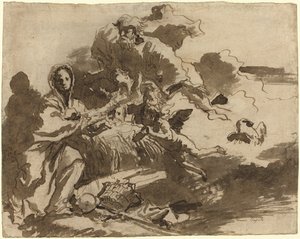 God the Father and Angels Adoring the Madonna and Child by Giovanni Domenico Tiepolo