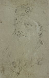 Head of a Bearded Oriental by Giovanni Domenico Tiepolo