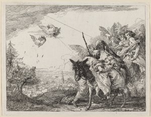 Joseph, Standing, Adoring the Child by Giovanni Domenico Tiepolo
