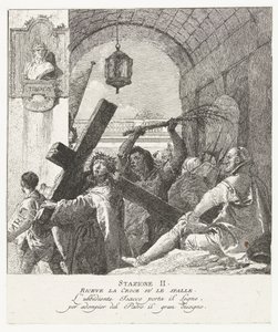 Carrying of the Cross by Christ by Giovanni Domenico Tiepolo
