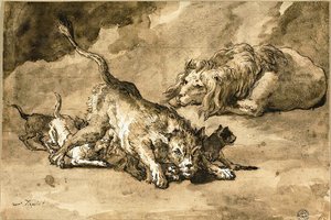 Lion, Lioness and Cubs