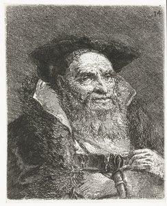 Man with Beret (series title: Collection of Heads) by Giovanni Domenico Tiepolo