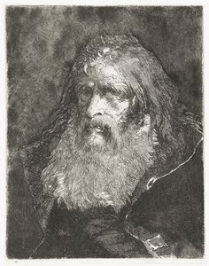 Man with Long Hair and No Headgear by Giovanni Domenico Tiepolo