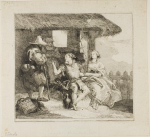 Marriage of Angelica and Medoro by Giovanni Domenico Tiepolo