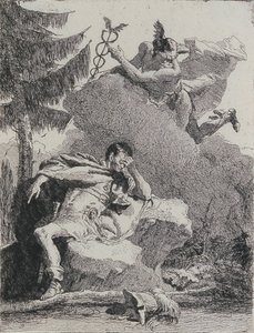 Mercury Appears to Aeneas in a Dream by Giovanni Domenico Tiepolo