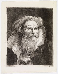 Old Man with a Turban, Turned to the Right by Giovanni Domenico Tiepolo