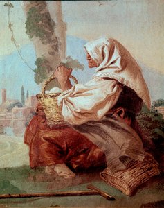Old Peasant Woman with a Basket of Eggs