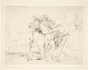 Priam and Companions Outside the Walls of Troy by Giovanni Domenico Tiepolo