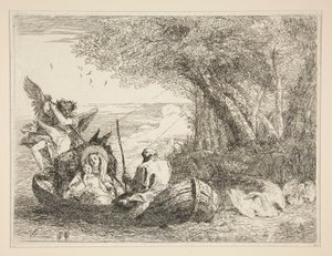 The Holy Family Traveling by Boat, from the series Idee pittoresche sopra la fuga in Egitto (Flight into Egypt)