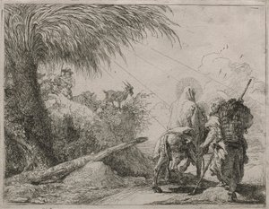 The Holy Family on a Rocky Path, from the Series Idee Pittoresche Sulla Fuga in Egitto by Giovanni Domenico Tiepolo