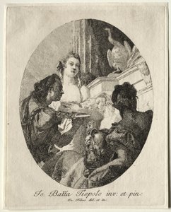 Three Women Presenting Gifts of Marc Anthony to Cleopatra by Giovanni Domenico Tiepolo