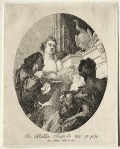 Three Women Presenting Gifts of Marc Anthony to Cleopatra by Giovanni Domenico Tiepolo