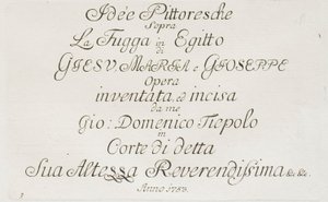 Title Page to The Flight into Egypt by Giovanni Domenico Tiepolo