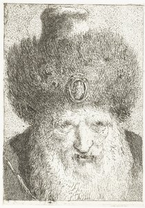 Turkish Man with Fur Hat by Giovanni Domenico Tiepolo
