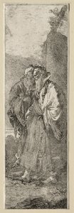 Two Old Men in a Landscape by Giovanni Domenico Tiepolo