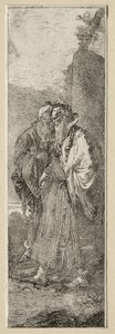 Two Old Men in a Landscape by Giovanni Domenico Tiepolo