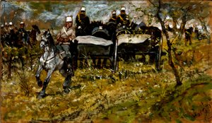 Artillery Maneuver by Giovanni Fattori