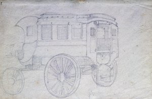 Carriage by Giovanni Fattori