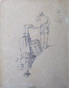 Drummer and Two Soldiers by Giovanni Fattori