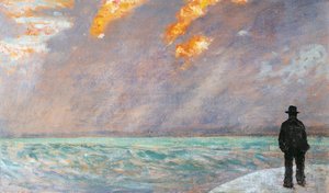 Sunset on the Sea by Giovanni Fattori