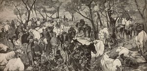 Market in Tuscan Apennines by Giovanni Fattori