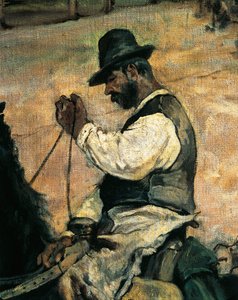 Marking of Young Bulls in Maremma (detail) by Giovanni Fattori