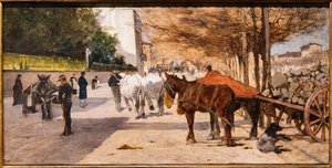 Prince Amedeo Avenue in Florence by Giovanni Fattori