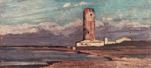 The Tower of Marzocco by Giovanni Fattori