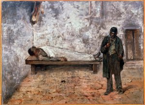 The Mortuary or The Indifferent by Giovanni Fattori