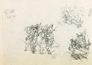 Three sketches for groups of soldiers