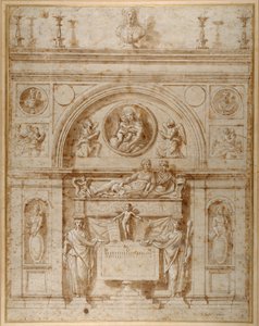Design for a Wall Tomb in the Etruscan Manner by Giovanni Francesco (c.1488 1528) Penni