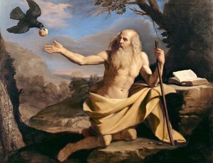 St. Paul the Hermit being fed by the raven