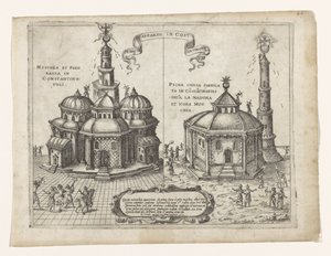 Christian Miracle in Constantinople (Miracolo Apparso in Costantinopolis) by Giovanni Francesco Camocio