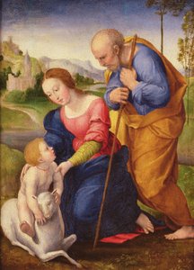 The Holy Family with the Lamb by Giovanni Francesco Penni