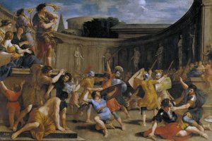 Roman gladiators by Giovanni Francesco Romanelli