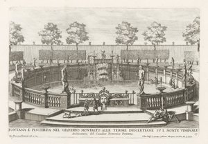 Fountain and Fish Pond in the Gardens of Villa Montalto in Rome (Fountains in the Palaces and Gardens of Rome) by Giovanni Francesco Venturini