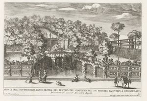 Fountain in the Gardens of Villa Doria Pamphilj in Rome (Fountains in the Palaces and Gardens of Rome) by Giovanni Francesco Venturini