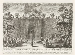 Fountain in the Gardens of the Palazzo del Quirinale in Rome by Giovanni Francesco Venturini