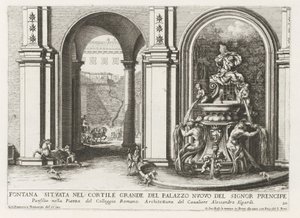 Fountain in the Courtyard of the Palazzo Doria Pamphilj in Rome
